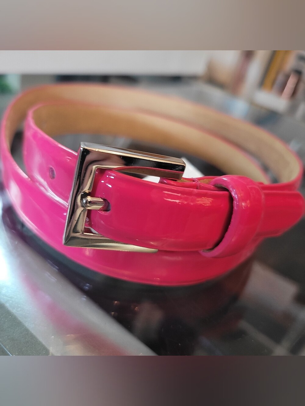 3/4 Pink Patent Leather Women’s Belt